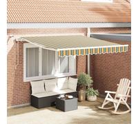 Tenda retrattile Verde e Giallo 300 x 250 cm Poliestere