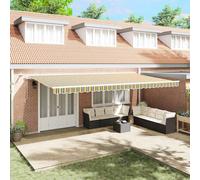 Tenda retrattile Verde e Giallo 600 × 300 cm Poliestere
