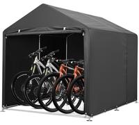 Tenda ripostiglio per biciclette, resistente garage per 3-4 biciclette, impermeabile e resistente ai raggi UV, tenda da auto 420D per biciclette, moto e attrezzi
