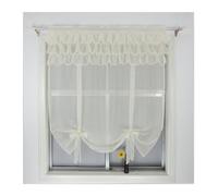 Tenda romana Balza Design Balcone Cucina Veggente Onda Tende Casa Tie-up Garza Tieblinds Tende 1 pz(Beige,NARROW TAPE_W140CM X H155CM)