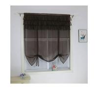 Tenda romana Balza Design Balcone Cucina Veggente Onda Tende Casa Tie-up Garza Tieblinds Tende 1 pz(Dark coffee,ROD-POCKET_W100CM X H140CM)