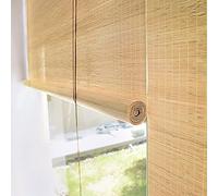 Tenda Romane in Bambù per Interni,Colore Naturale in bambù Veneziane,Cortina di Bamboo,Tende a Rullo in Legno,Tapparella Avvolgibile Bambù,per Cucina Soggiorno Terrazza Gazebo (60x105cm/24x41in)