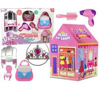 Tenda rosa per bambine principesse con corona