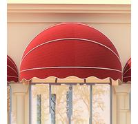 Tenda semisferica retrattile rossa per porte e finestre, 90 x 45 x 45 cm, stile ombrello, protezione da sole e pioggia, baldacchino pieghevole per ingresso, riparo esterno