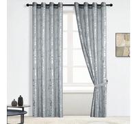 Tenda Semitrasparente Con Stampa Dorata In Rilievo (1 Pezzo, 140x280 Cm), Ideale Per Camere Da Letto E Soggiorni. Traspirante, Facile Da Pulire E Illumina Con Stile. Design elegante: ogni confezione c