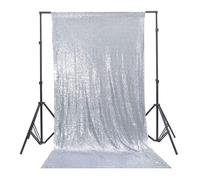 Tenda Sfondo Decorativa Lustrini Glitter Rettangolare Multicolore 4FT x 7FT