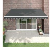 Tenda Sole Automatica Retrattile Antracite 4x3 m con Telecomando e Motore per Patio Balcone Giardino Tessuto UV Resistent