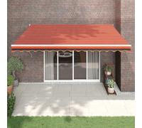 Tenda Sole Automatica Retrattile Arancione e Marrone 4x3 m per Esterni con Telecomando e Motore Elettrico Godetevi l'ombra nel vostro patio con questa tenda da sole