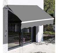 Tenda Sole Balcone Bracci Estensibili Parasole Avvolgibile Esterno 250x200 Grigi