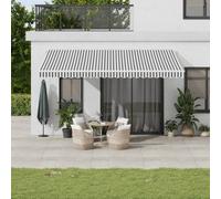 Tenda Sole Retrattile Automatica 500x350 cm Antracite e Bianco