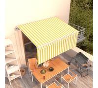 Tenda Sole Retrattile Automatica e Parasole 3x2,5mGialla Bianca