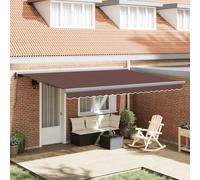 Tenda Sole Retrattile Manuale 450x300 cm Marrone