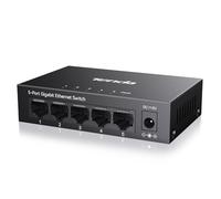 Tenda Switch Ethernet 5 Porte Gigabit TEG1005D, Switch Gigabit 10/100/1000 Mbps, IGMP Snooping, 802.1p/DSCP QoS, Non Gestito, Plug & Play, Montaggio Desktop o a Parete, Guscio di Metallo