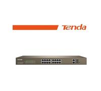 TENDA - Switch Serie TEF12 con 16 Porte Gigabit Ethernet 10/100 / 2 Gigabit Web Smart PoE