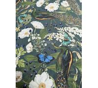 Tenda tappezzeria floreale farfalla botanica tessuto velluto pavone larga 152 cm