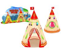 Tenda teepee per bambini per la cameretta e il giardino, color crema, 160 × 105 cm