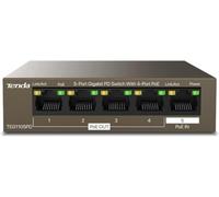 Tenda TEG1105PD, Switch PoE Gigabit a 5 porte con 4 porte PoE+@30W, hub di rete