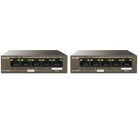 Tenda TEG1105PD, Switch PoE Gigabit a 5 porte con 4 porte PoE+@30W, hub di rete domestica non gestito, splitter Ethernet, design PSE e PD, metallo robusto e senza ventole, protezione a vita limitata