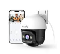 Tenda Telecamera Wi-Fi Esterno, 2K Videocamera Sorveglianza con Visione Notturna a Colori, IP Cam 360°, Audio Bidirezionale, Rilevamento di Movimento e Persone, Compatibile con Alexa, CH3