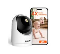 Tenda Telecamera Wi-Fi Interno 2K, WiFi 6 360° per Bambini/Animali, 3MP Visione