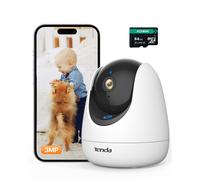 Tenda Telecamera WiFi Interno 2K, Camera WiFi Pan Tilt 360° con 64GB Micro SD, a