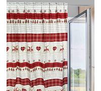 Tenda tendaggio confezionata Made in Italy cm. 150x280 per Tutti i Tipi di Bastone e binari Tirolese Coassolo Rosso