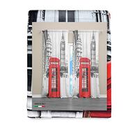 TENDA LONDRA inglese TELEPHONE cm.160X300 confezionata MADE in ITALY misto lino
