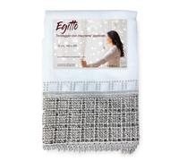 TENDA tendaggio EGITTO con PIZZO macramè grigio cm. 140x290
