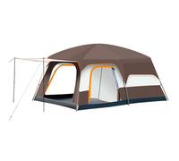 Tenda, Tende Di Lusso Da Campeggio Tenda Familiare Grande Con Camere for 4-12 Persone Design Con Due Camere Da Letto E Un Soggiorno(Coffee,M)