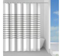 TENDA TENDINA DOCCIA POLIESTERE GEDY TESSUTO GRIGIO RIGHE ORIZZONTALI 240X200 CM