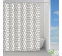 TENDA TENDINA VASCA DOCCIA POLIESTERE 120X200 CM ARALDI GRIGIO CON ANELLI BAGNO