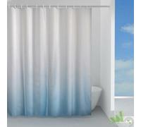 TENDA TENDINA VASCA DOCCIA POLIESTERE 120X200 CM AZZURRO CIELO CON ANELLI BAGNO