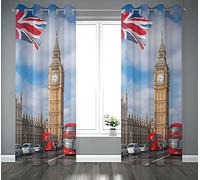 TENDA tendone TENDAGGIO CITY confezionata cm. 140x290 LONDRA Big Ben bus