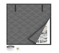 Tenda Termica, 50-200cm Isolante Termico per Finestre Della Porta Contro Il Freddo, Kit Isolamento Finestre, Agenti Atmosferici Inverno Antigelo(Grigio,70x180cm)