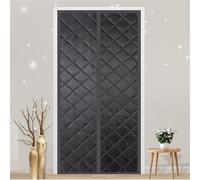 Tenda termica invernale per porta, isolamento magnetico, per porta d'ingresso, camera da letto e casa, anti freddo, ad alta efficienza energetica, blu, 100 x 210 cm, mantiene il calore dentro e fuori