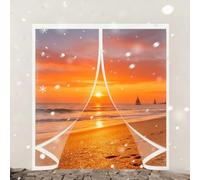 Tenda Termica Isolante Freddo 310 x 155 cm Isolamento Acustico, Impermeabile, Antivento, Contro Freddo e Calore Tenda for Porta Magnetica per Soggiorno, Balcone, A