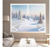 Tenda Termica Isolante Freddo 82 x 72 cm Isolamento Acustico, Impermeabile, Antivento, Contro Freddo e Calore Tenda Isolamento Termico per Soggiorno, Balcone, Cantina, A