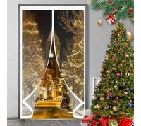 Tenda Termica Isolante Freddo 86 x 100 cm Insonorizzazione, Protezione Dal Freddo, Antivento, Impermeabile Zanzariera Magnetica, Tenda Oscurante per Cantina, Balcone, A