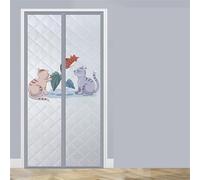 Tenda Termica Isolante Freddo E Caldo Tende for porta invernale in cotone for prevenire l'aria fredda, for divisoria, isolamento ad aspirazione magnetica, antivento(Cartoon,W85cm x H210cm)