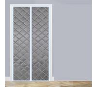 Tenda Termica Isolante Freddo E Caldo Tende for porta invernale in cotone for prevenire l'aria fredda, for divisoria, isolamento ad aspirazione magnetica, antivento(Grey,W90cm x H210cm)