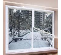 Tenda Termica Isolante Freddo in Pe 76 x 122 cm per Protezione Dal Freddo Kit di Isolamento Personalizzato per Finestre e Porta, Bianco