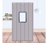 Tenda termica isolante per porta, in cotone Oxford ispessito, invernale, a prova di freddo, insonorizzante, per supermercati e celle frigorifere, 1 x 2 m, colore: grigio