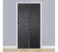 Tenda termica magnetica isolante invernale spessa nera per ingresso balcone e soggiorno, 105 x 220 cm, resistente al freddo, a risparmio energetico, protezione per la privacy