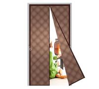 Tenda Termica Magnetica Isolante per Porte 65x190cm,Chiusura Automatica, Tenda Termica Isolante Freddo e Ealdo,Per Ingresso, Balcone, Garage,Marrone