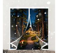 Tenda Termica Magnetica per Porta 140 x 170 cm Insonorizzazione, Protezione Dal Freddo, Antivento, Impermeabile Copertura Termica per Porta per Soggiorno, Balcone, A