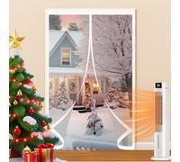 Tenda Termica Magnetica per Porta 140 x 180 cm Chiusura Automatica, Impermeabile Contro Freddo Antipolvere Porta Magnetica Tende per Cantina, Balcone, A