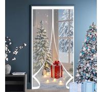 Tenda Termica Magnetica per Porta 210 x 160 cm Riduzione Del Rumore, a Prova di Fumo, Protezione Dal Freddo Copertura Magnetica per Porta per Cantina, Balcone, A