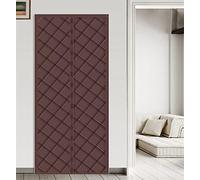 Tenda termica magnetica per porta, 99 x 226 cm, resistente alle intemperie, in pile, riduce il rumore e la perdita di energia, protezione contro le intemperie, impermeabile, color caffè