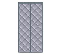 Tenda termica magnetica per porta, autoadesiva, invernale, oscurante, per soggiorno e camera da letto, spessore grigio, 85 x 220 cm, risparmio energetico e riduzione del rumore