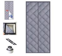 Tenda termica magnetica per porta, isolamento termico invernale, protezione contro gli spifferi, isolamento a risparmio energetico (altezza 110 x 210 cm), mantiene il calore dentro e fuori il freddo